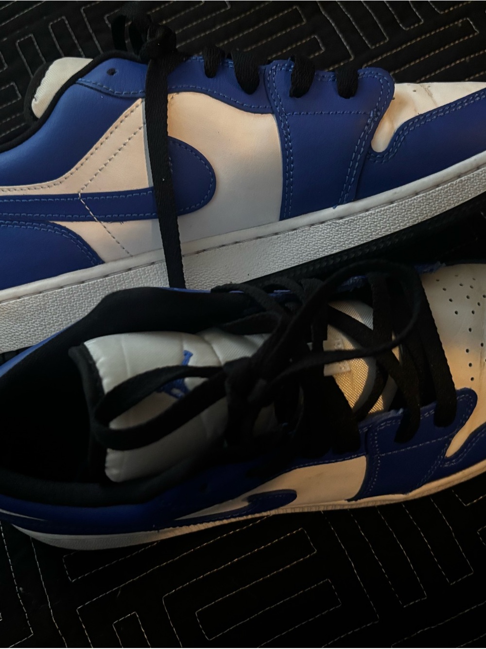 Jordan Low-Top Sneakers in Blue, White and Black